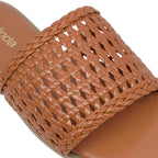 Sandalias flats Betty para mujer color café
