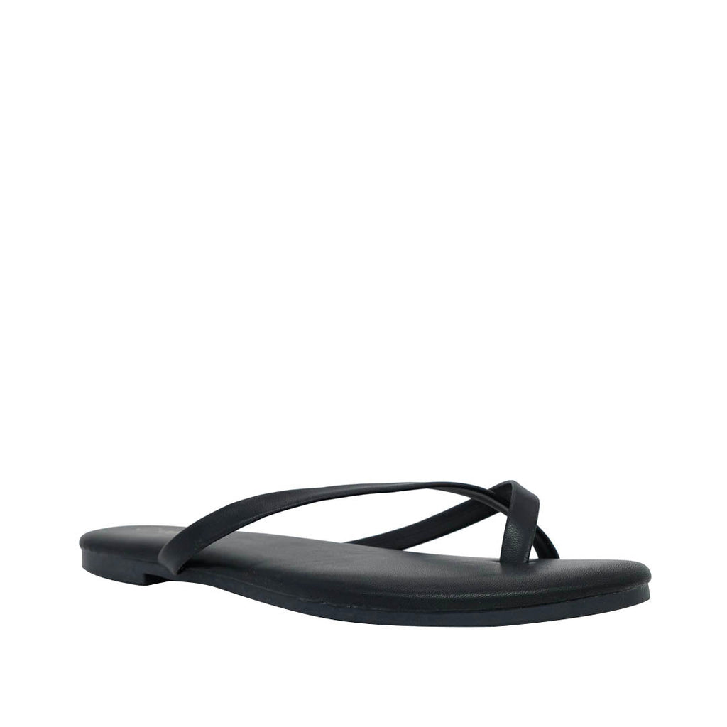 Sandalias flats Kenia para mujer color negro