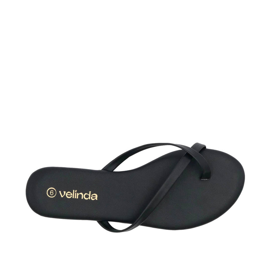 Sandalias flats Kenia para mujer color negro