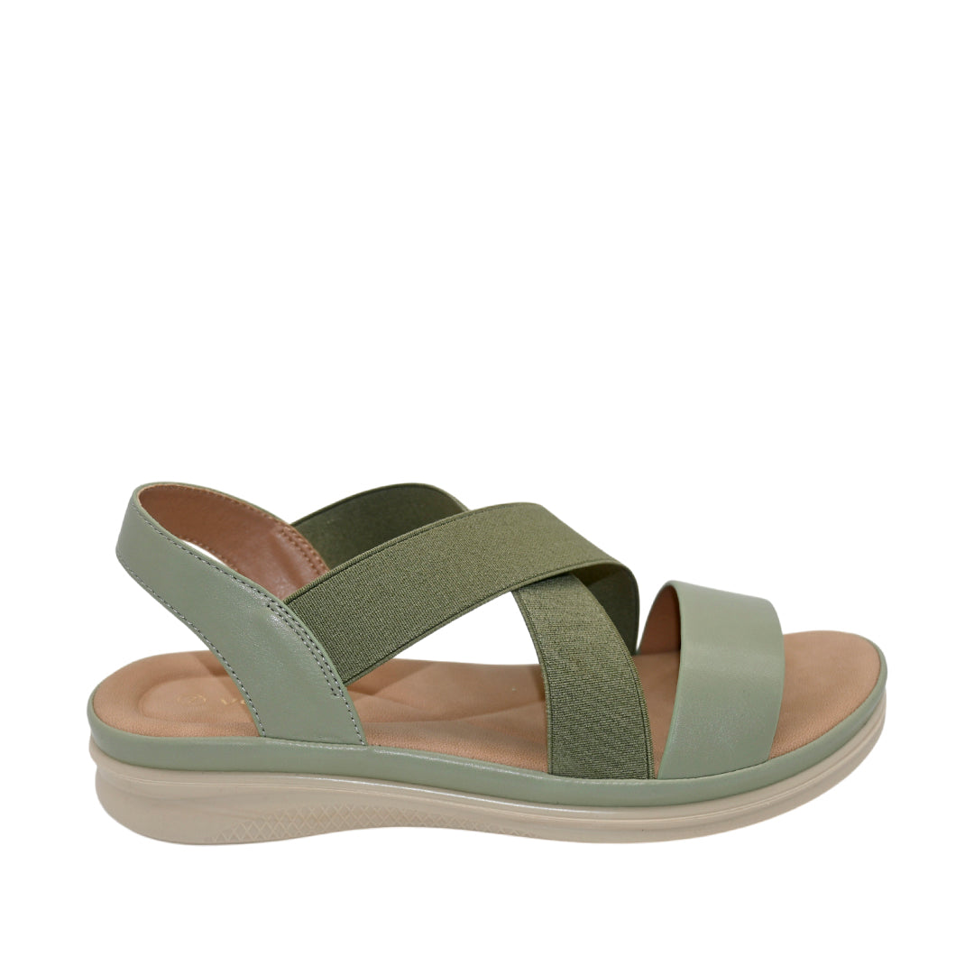 Sandalias flats Bethel para mujer color verde