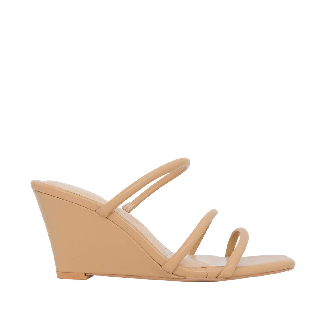 Sandalias de cuña Karla para mujer color beige