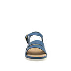Sandalias flats Dalila para mujer color celeste