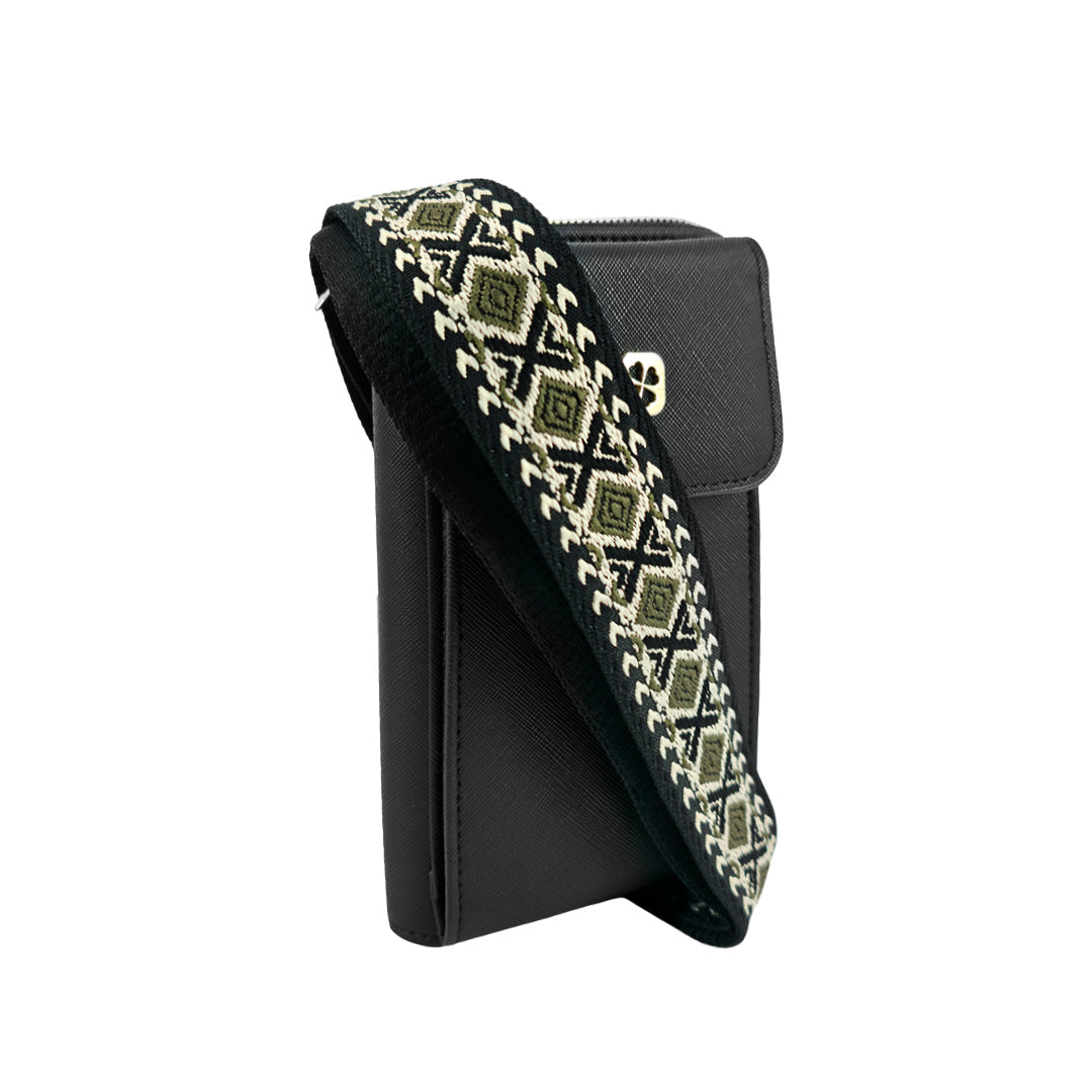Billetera Kelly para mujer color negro