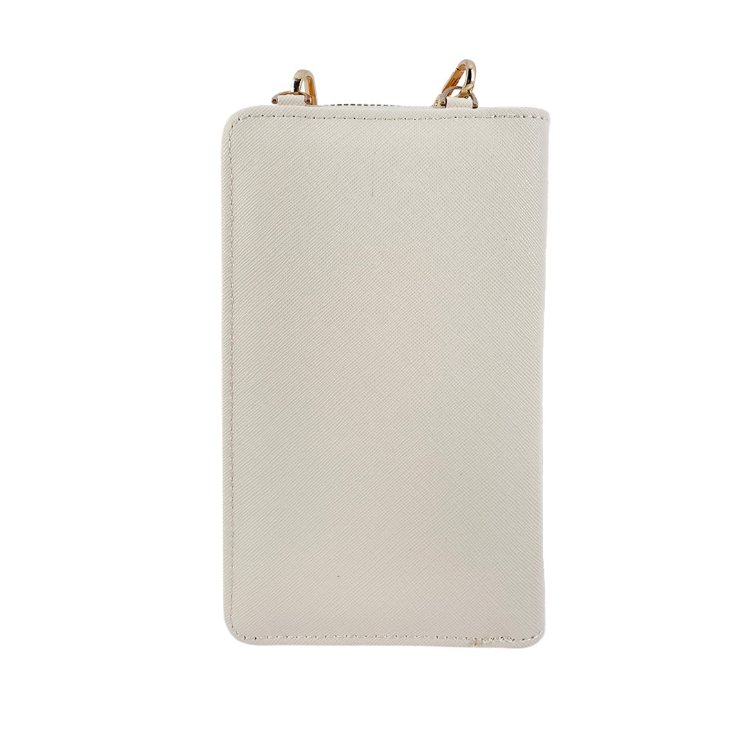Billetera Kelly para mujer color hueso
