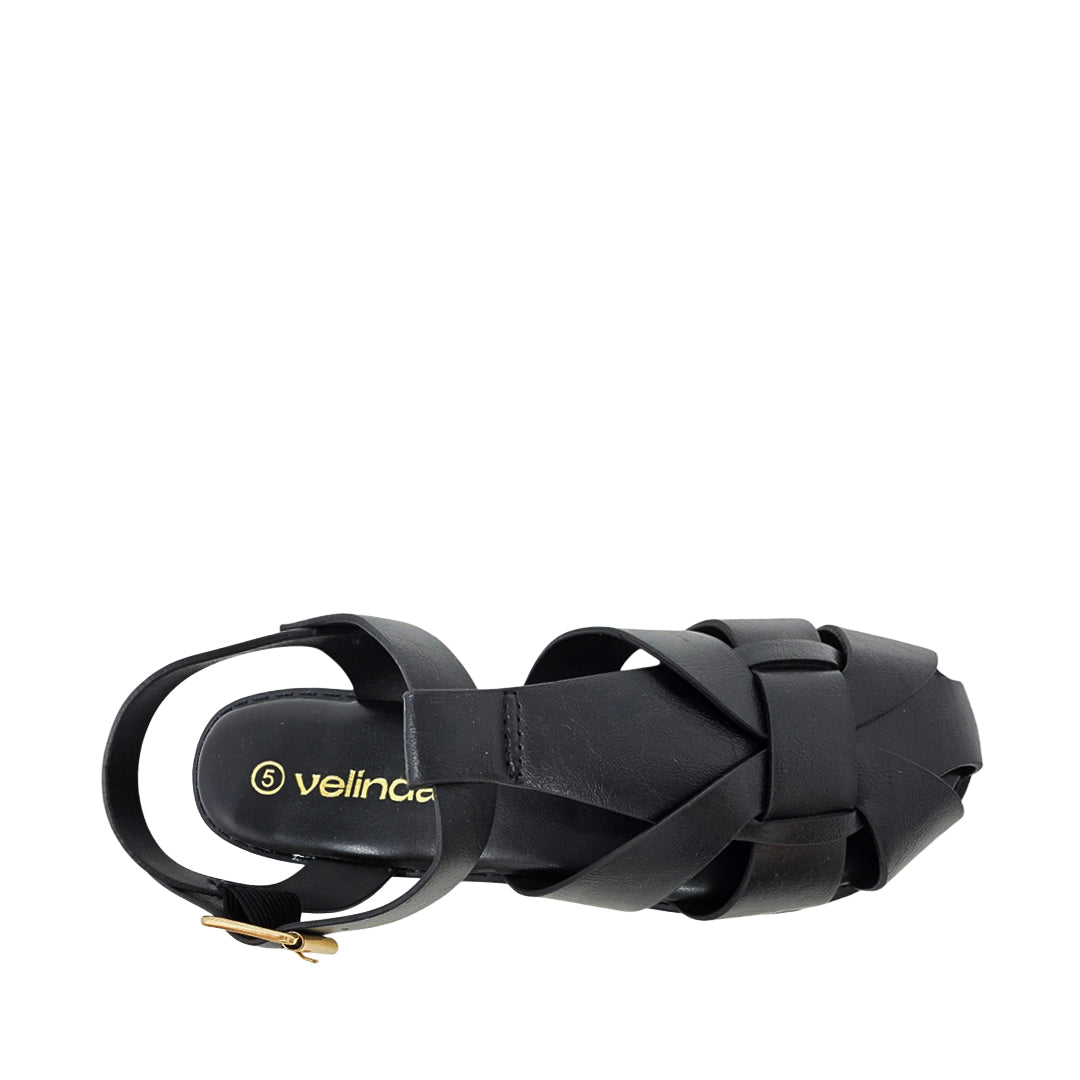 Sandalias Flats Yara para mujer color negro