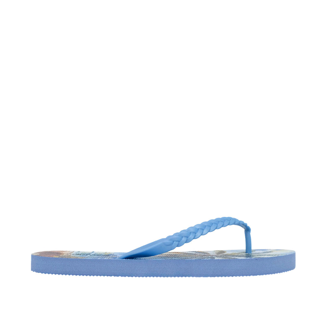 Sandalias Flats Karina para mujer color celeste