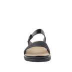 Sandalias flats Gladys para mujer color negro