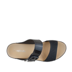 Sandalias flats Gladys para mujer color negro