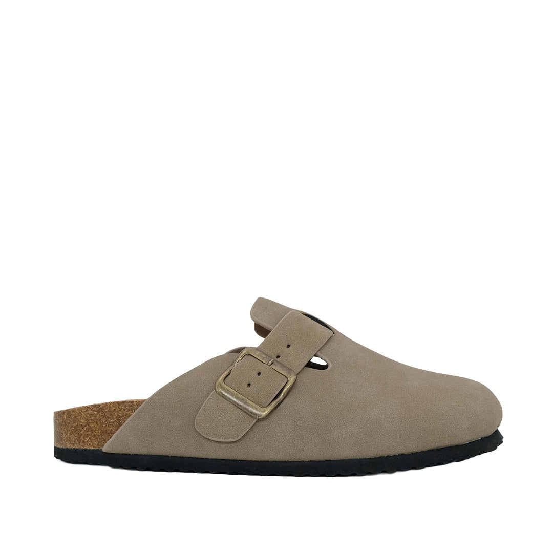 Sandalias flats Clogy para mujer color beige