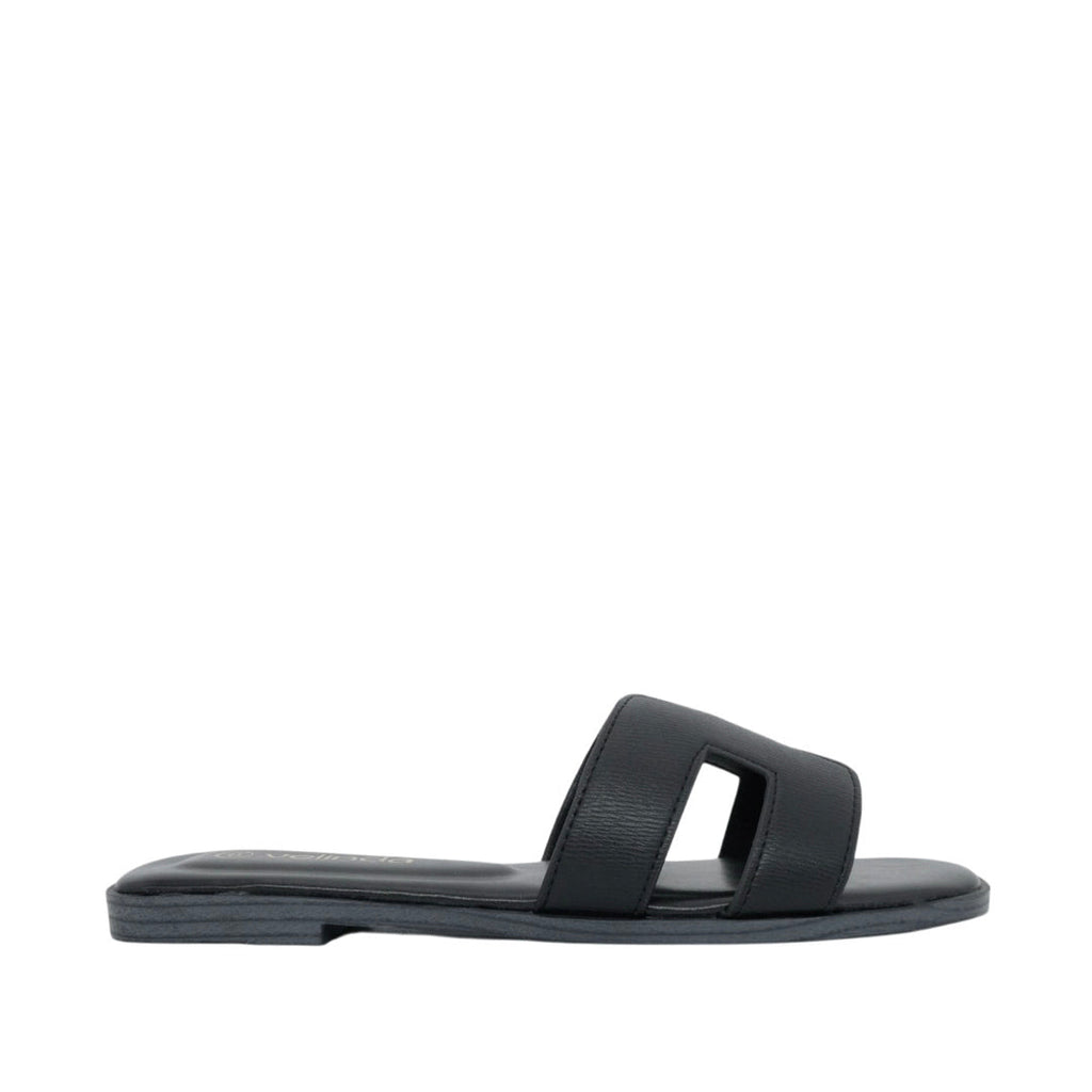 Sandalias Flats Lucia para mujer color negro