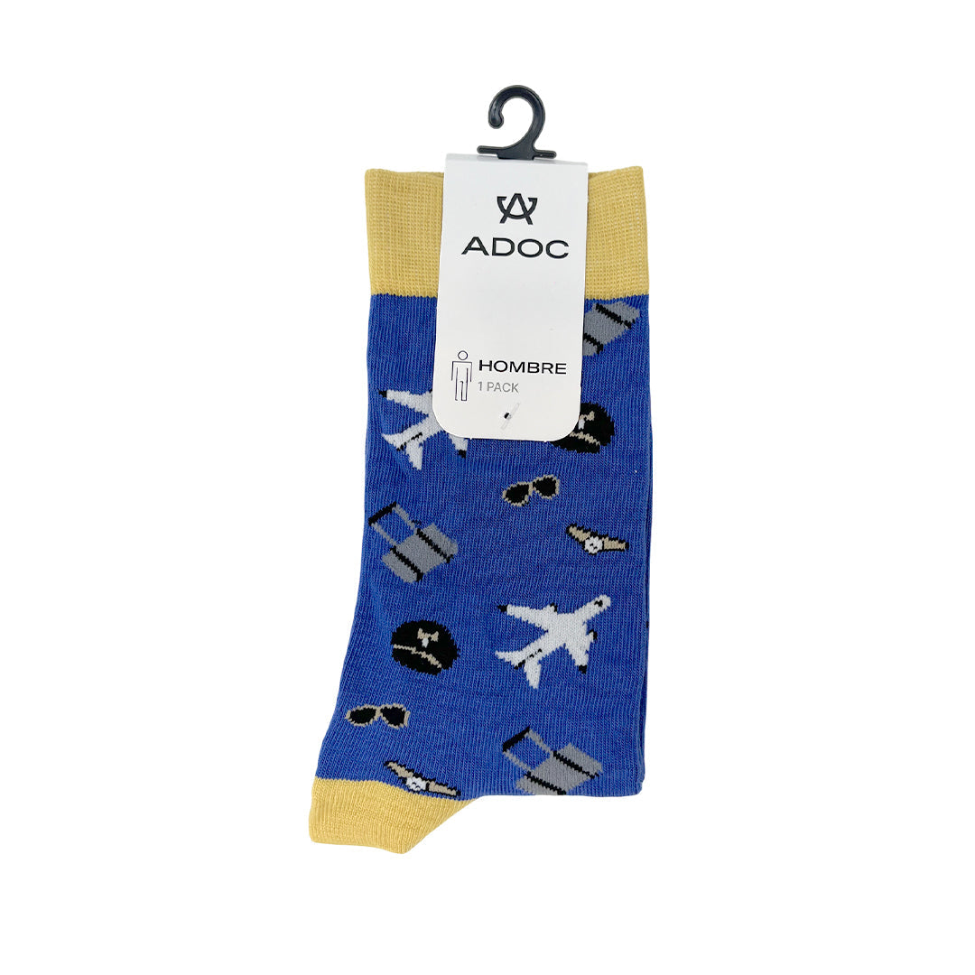 Calcetines Avion para hombre color azul