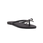 Sandalias Flat Karen Bow negro para Mujer